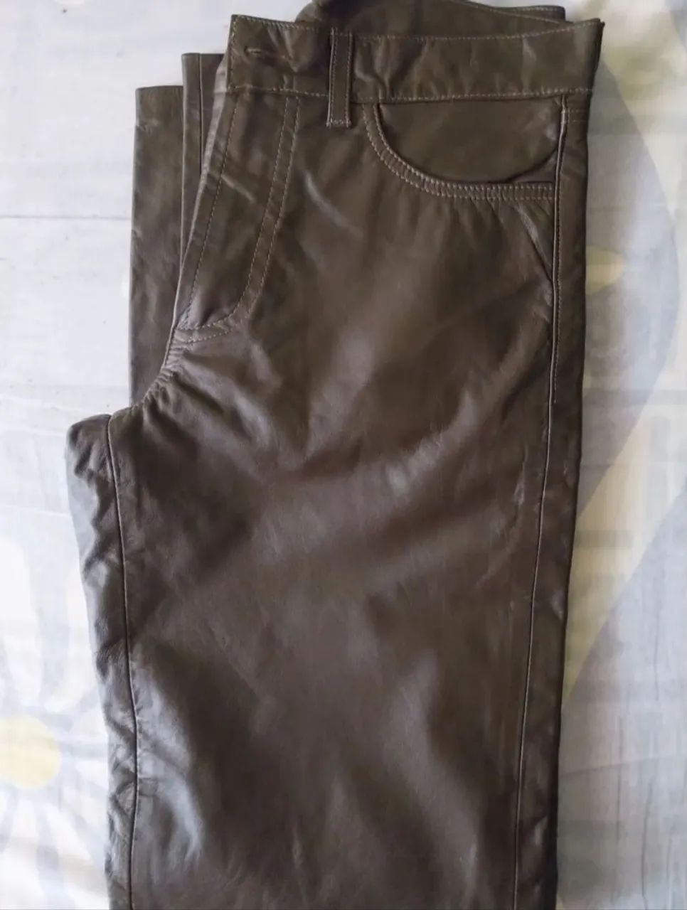 Calça Couro Vide Bula Vintage Anos 90