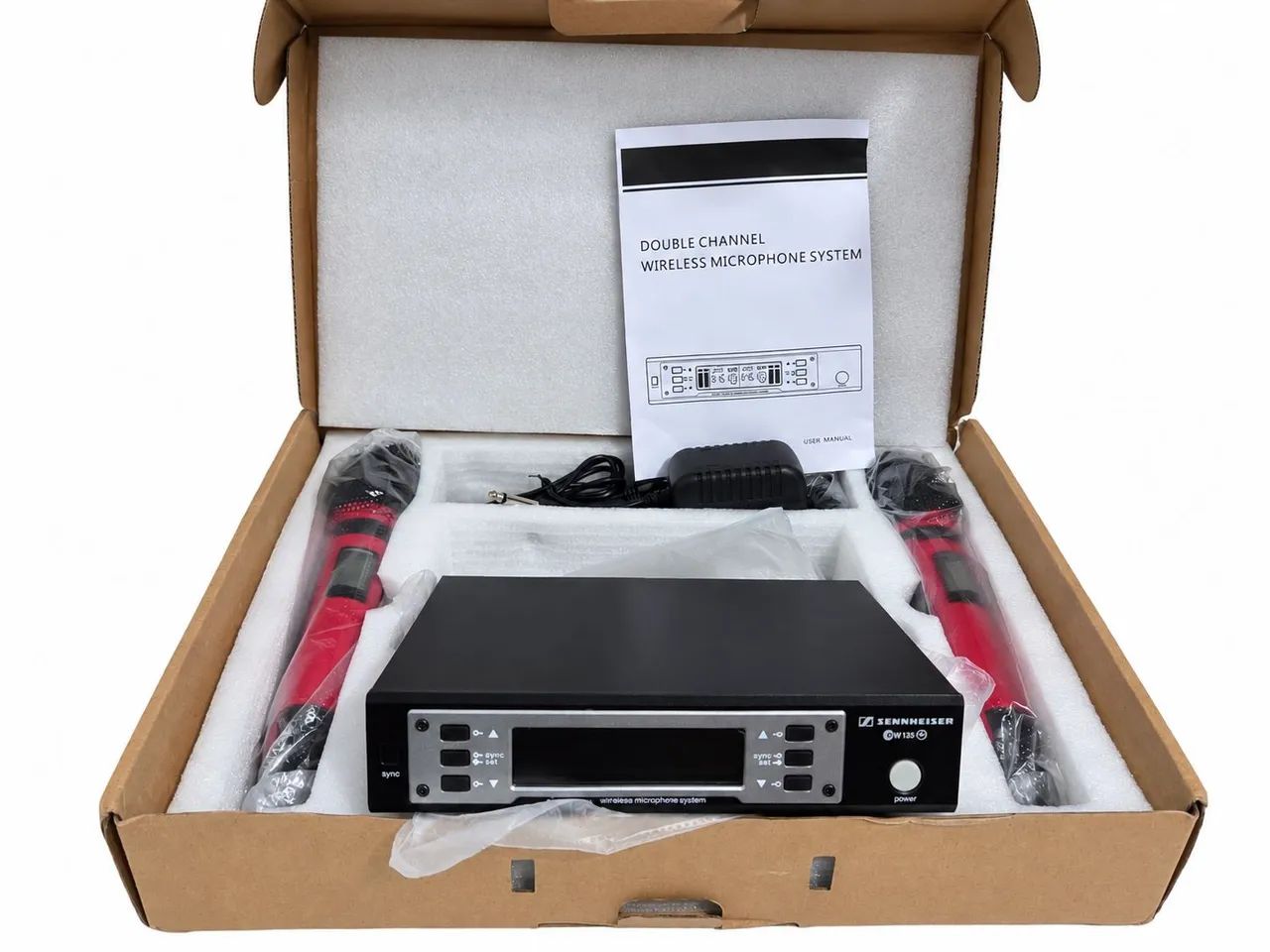 Microfone Sem Fio Duplo Sennheiser EW 135 Receiver 2 Canais UHF