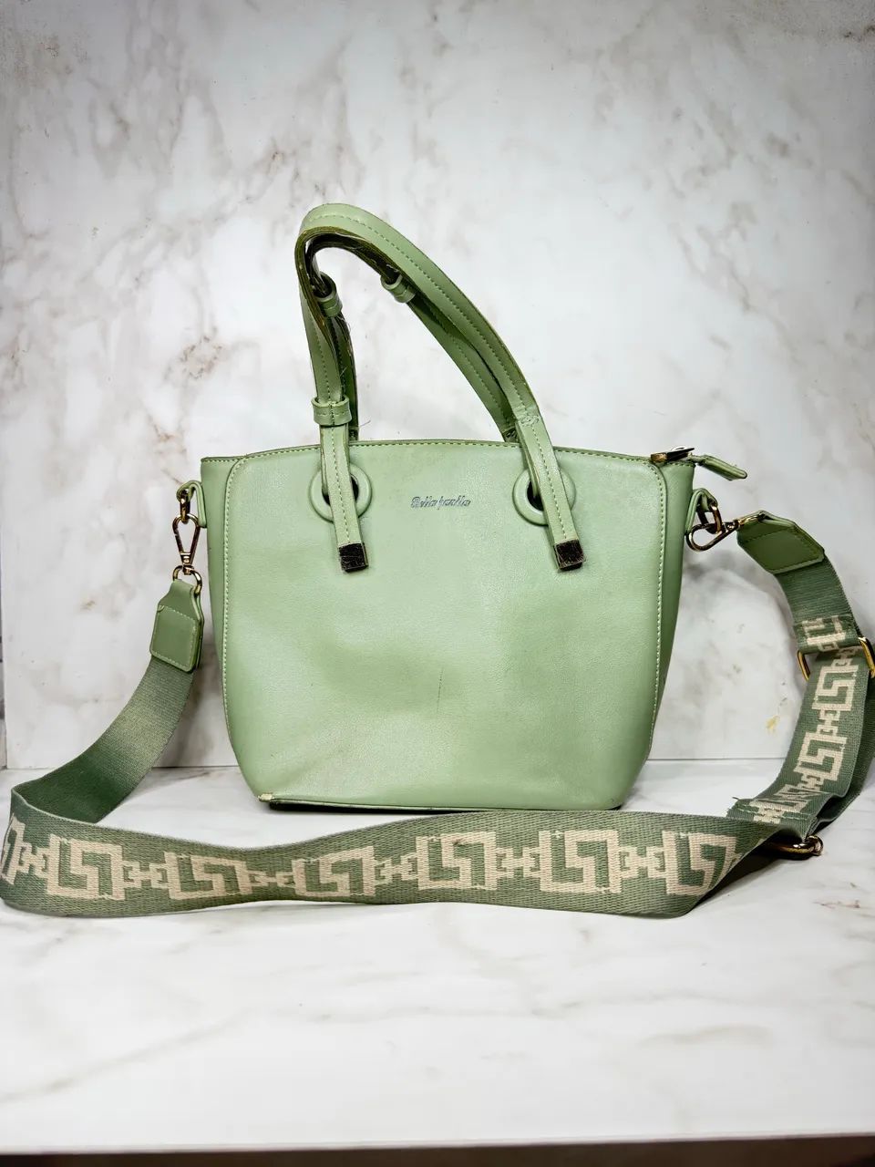 Bolsa tote verde-claro