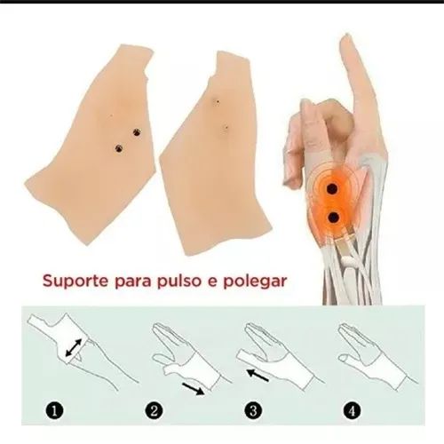 LUVA MAGNÉTICA DE SILICONE PARA PULSO E MÃO - Foto 2
