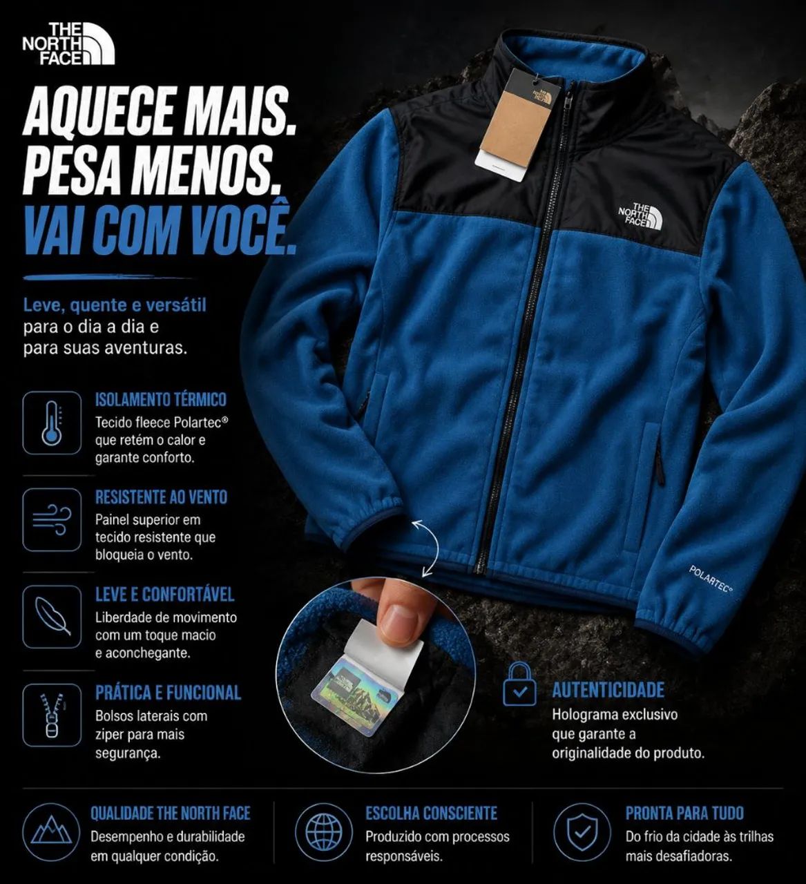 Jaqueta the north face azul