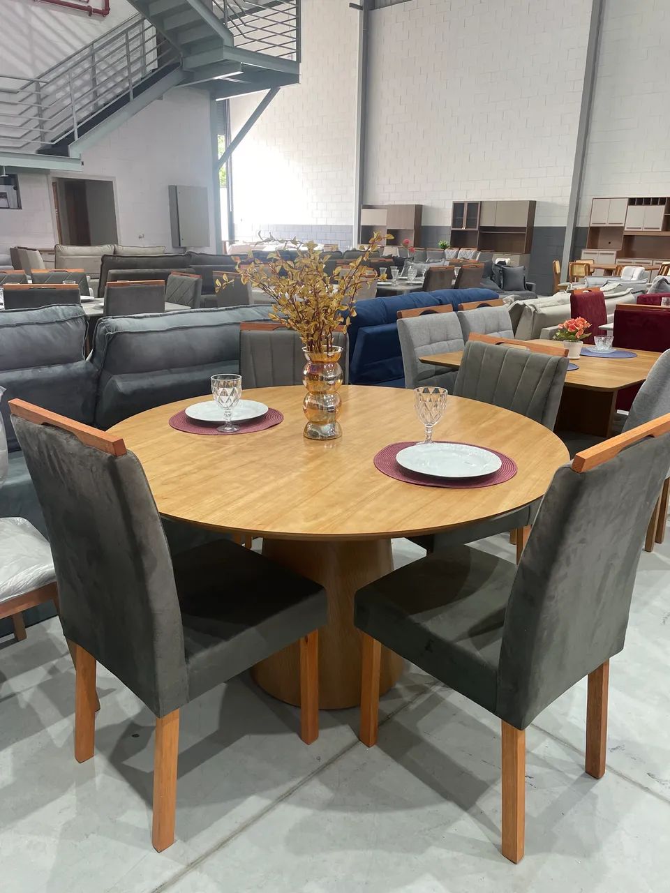 Mesa Jantar Redonda Com 4 Cadeiras 