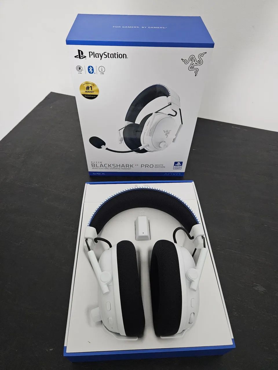 Razer blackshark V3 PRO branco  - Foto 2