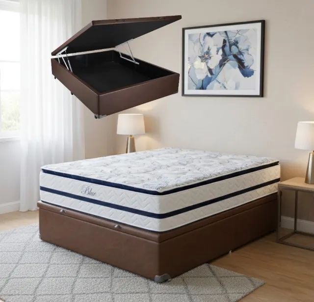 Conjunto Casal Prime Baú Marrom