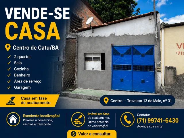 CASA EM ACABAMENTO A VENDA