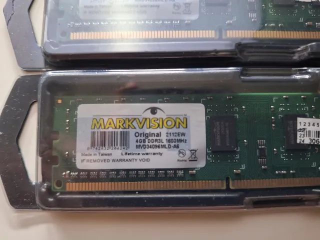 Kit 8 bancos de memória de 4GB DDR3 1600 MHz Markvision - Novos! - Foto 2