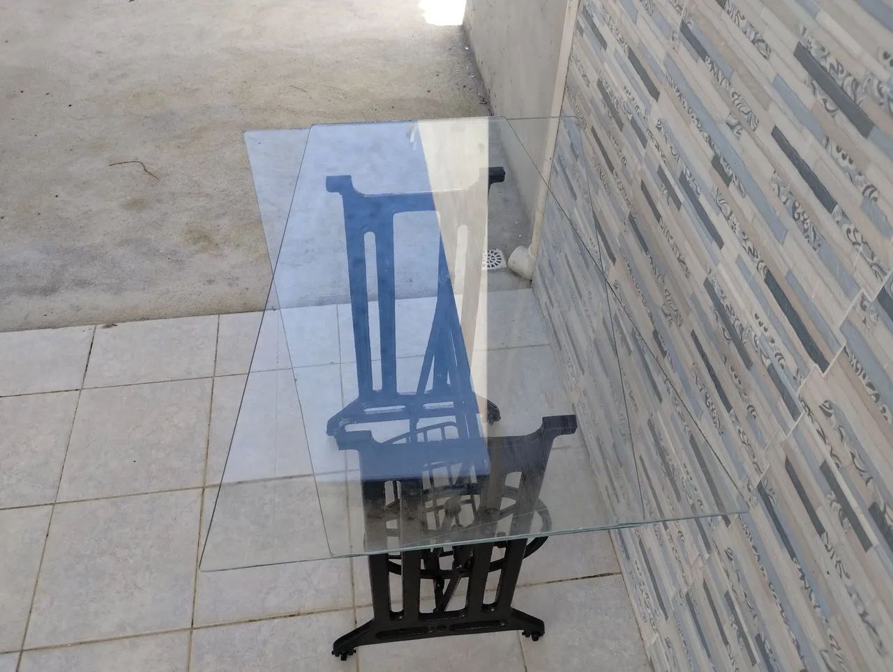Pé de máquina decoração 
