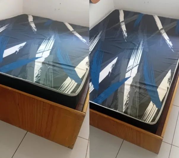 Colchão D20 + Armação (base) + Estrutura da cama