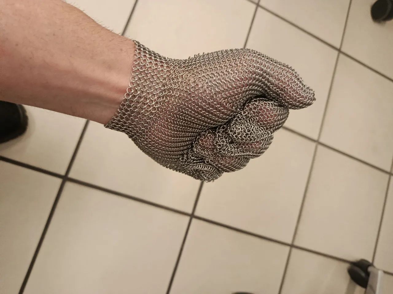 Luvas de malha de aço 