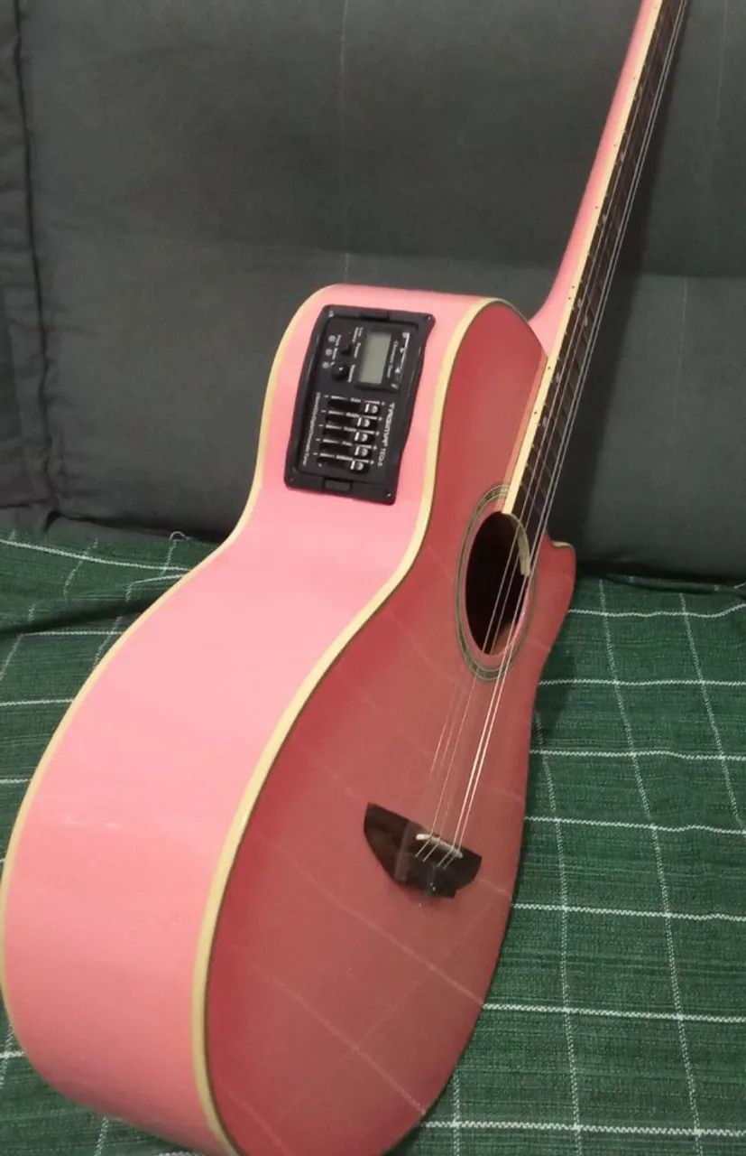Violão Tagima Vegas Pink elétrico  - Foto 2