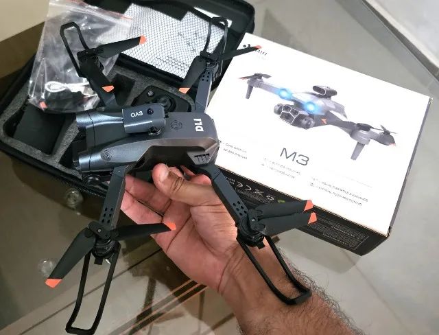 Drone Com 2 Câmeras Fpv Tempo Real Sensor de Colisão 2 Baterias Maleta e Acessórios - Foto 2