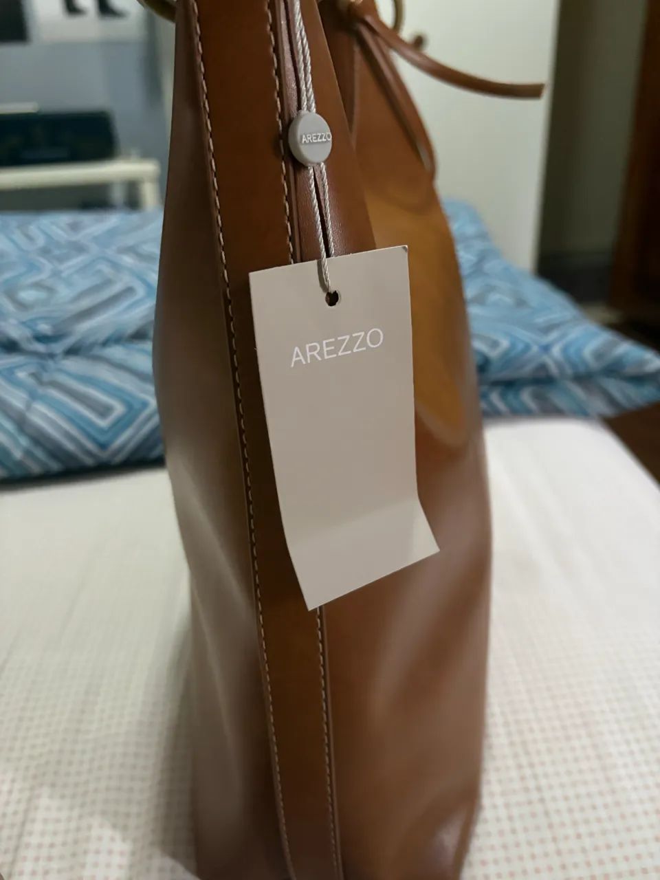 Bolsa de Couro Napa Veneza Arezzo - Foto 3