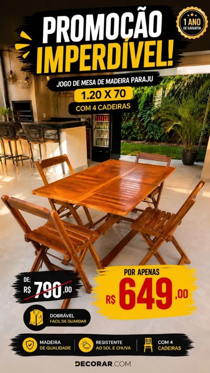 Conjunto de mesas maciças a partir de 500 reais