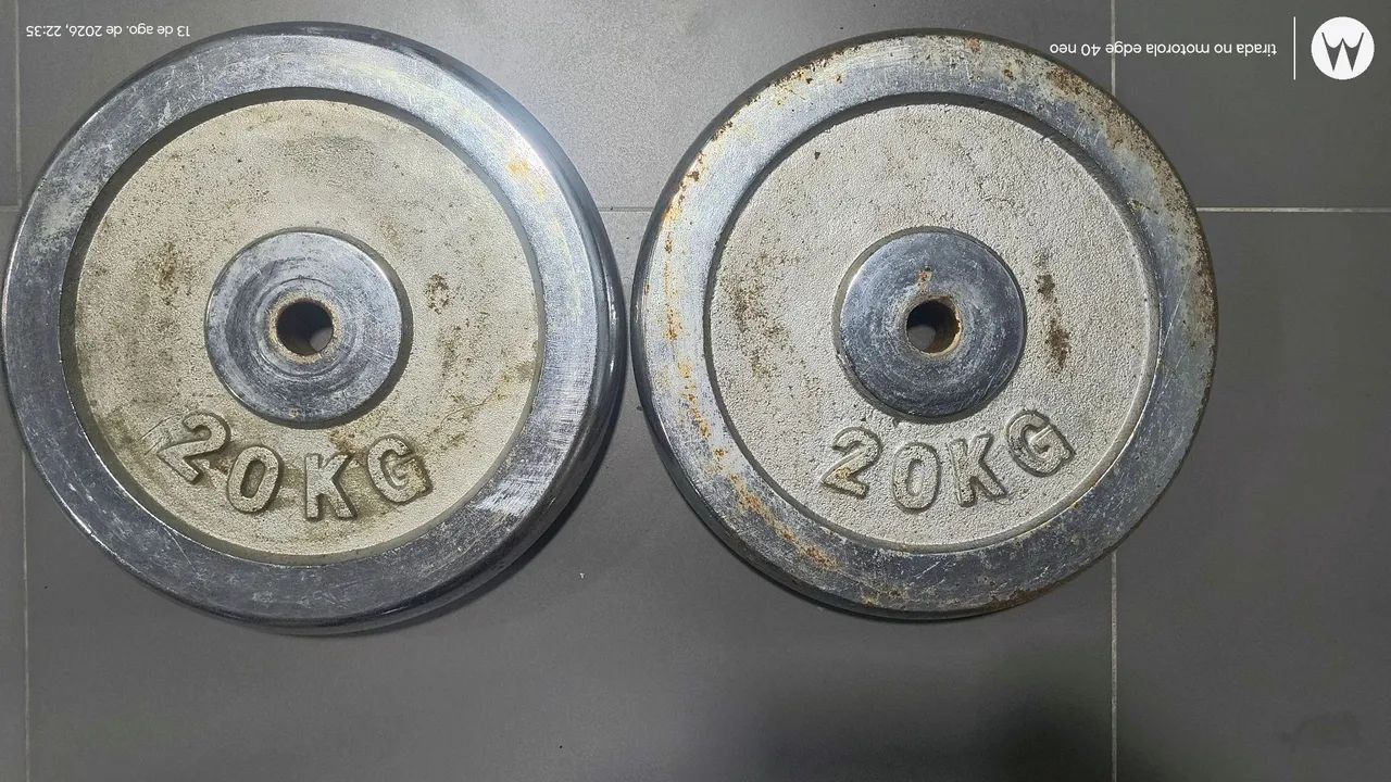 Anilhas de 20kg cromadas 