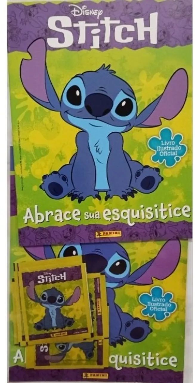 Pacote com 150 Figurinhas Lilo e Stitch - SEM REPETIDAS + Album