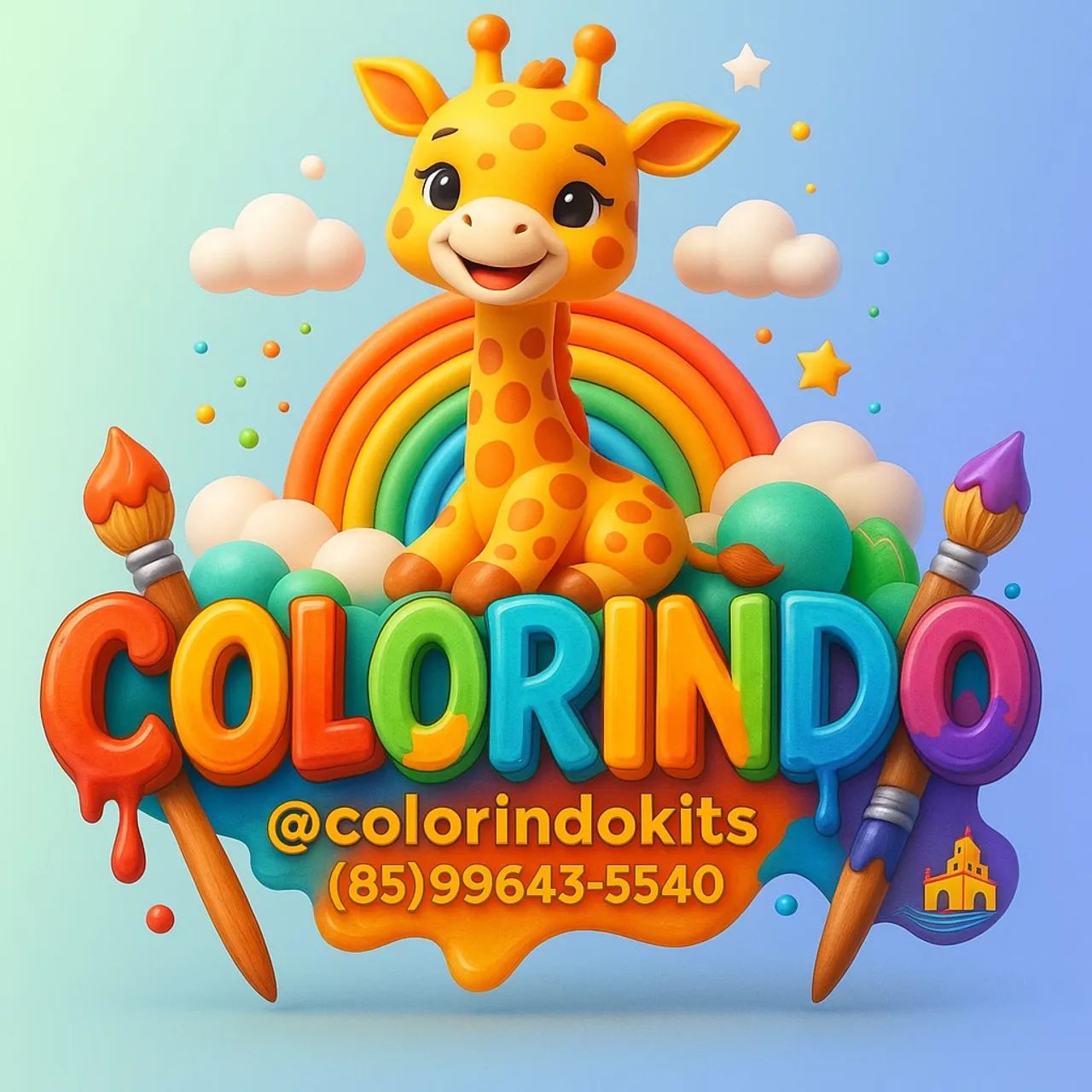 Kit de pintura em gesso para colorir pintar  - Foto 6
