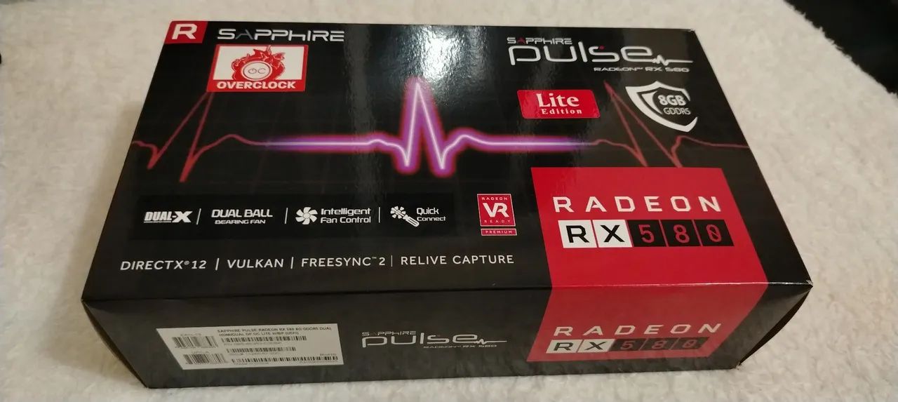 Placa de vídeo Sapphire Pulse Radeon RX 580 8 GB - Peças de