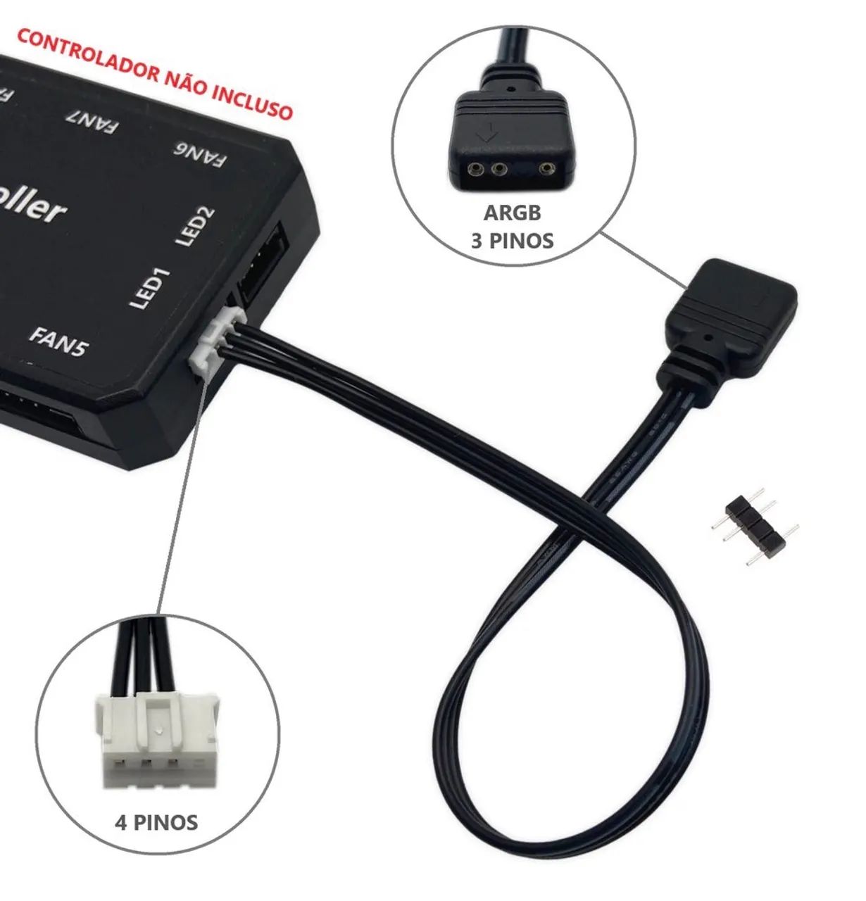 Adaptador controladora ARGB - Foto 3