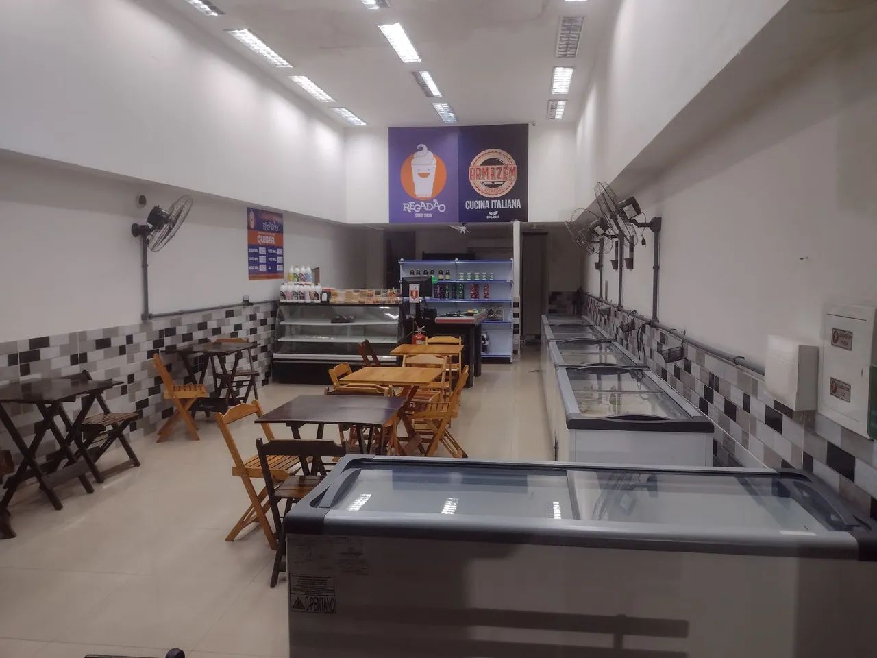 Freezer tampa de vidro 