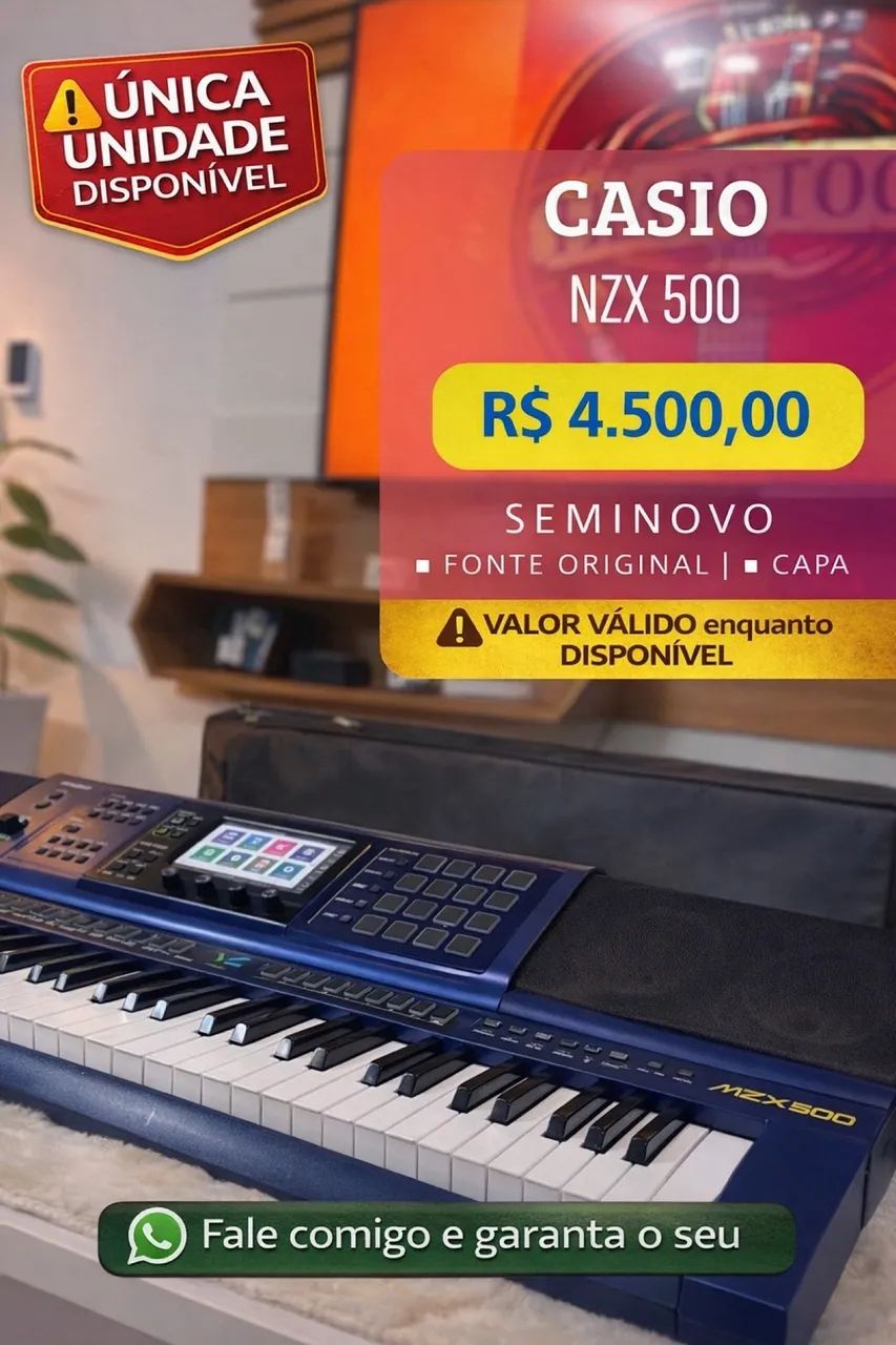 Casio NZX 500 - Teclado Usado em Ótimo Estado - Instrumentos