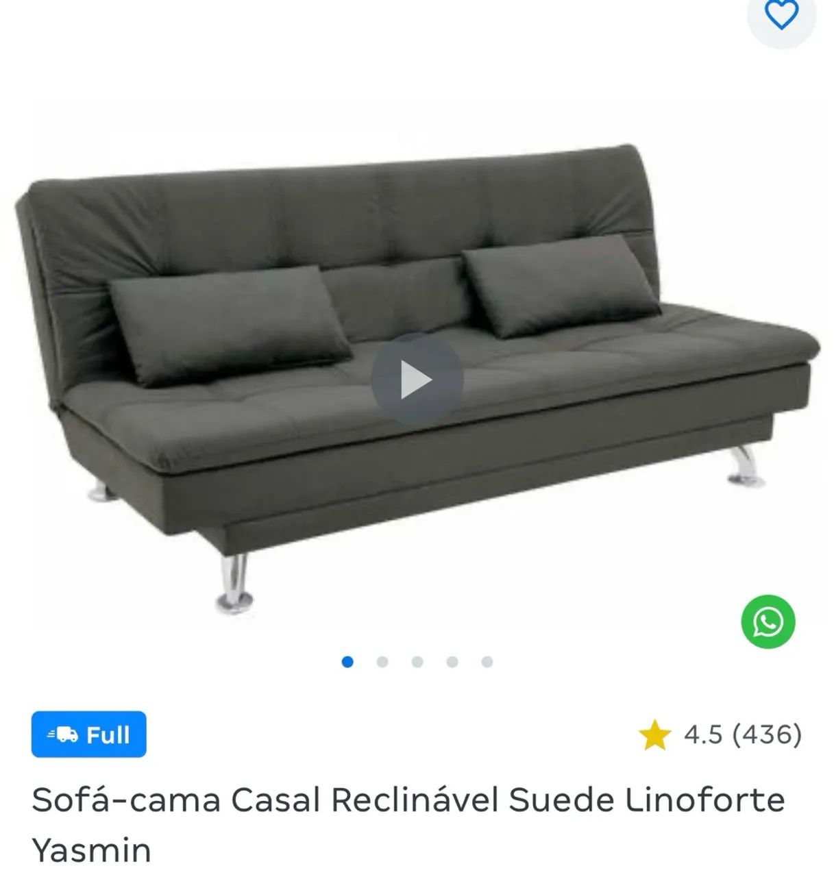 Sofá retrátil marrom - Foto 5
