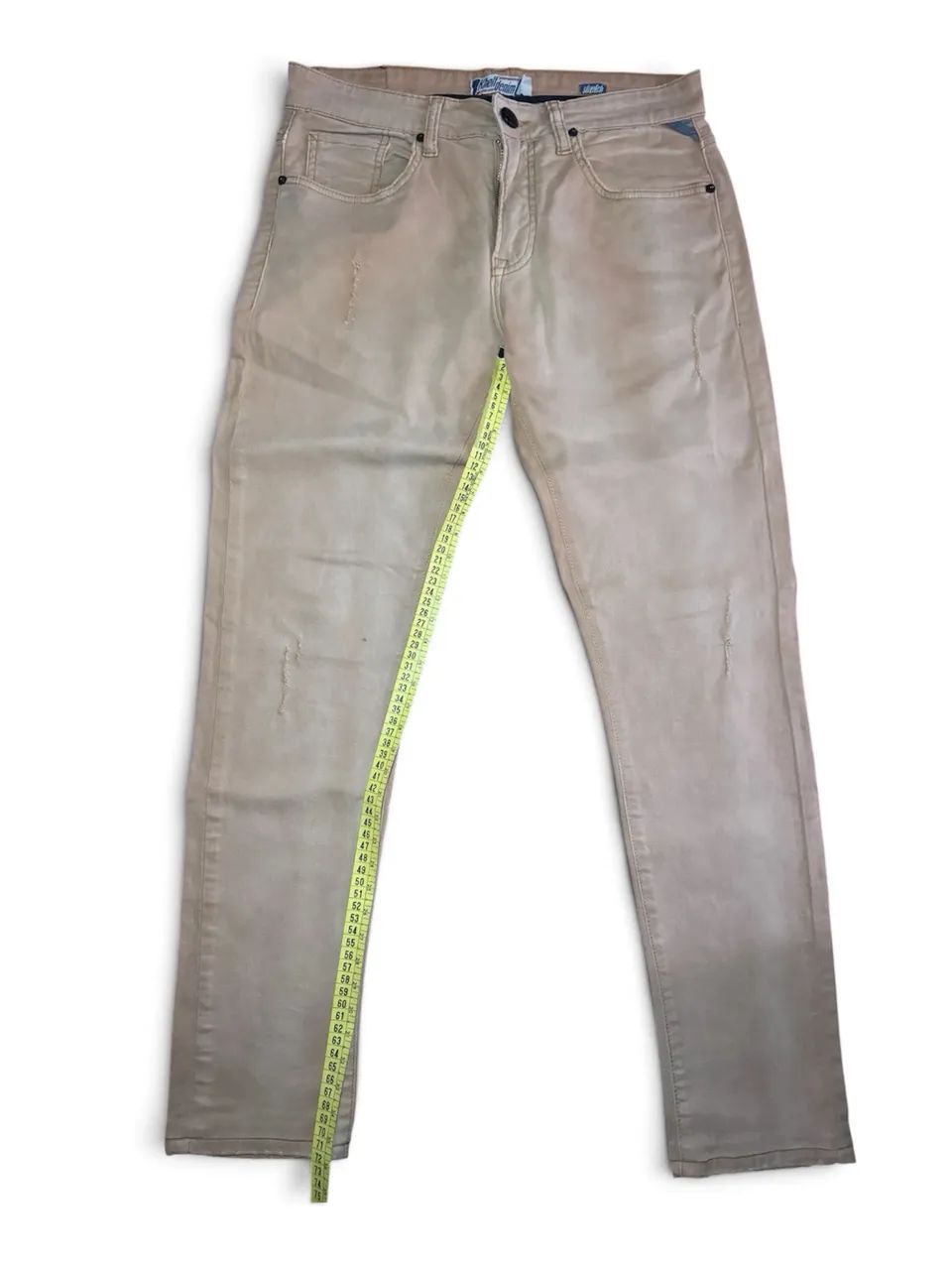 Calça Khelf Jeans Bege - Foto 3