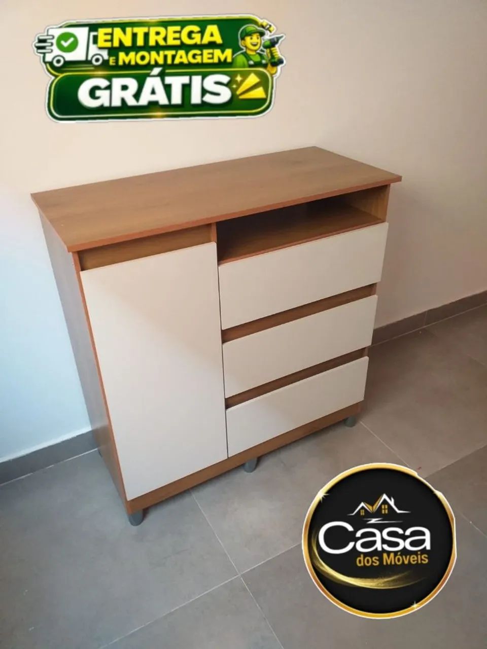 Cômoda Sky 3 gavetas 