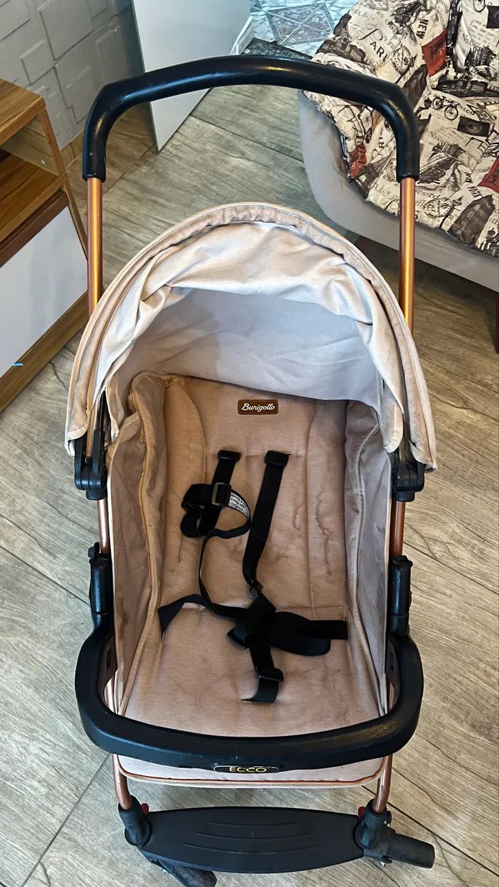Carrinho de Bebê Burigotto Ecco - Conservado - Foto 4