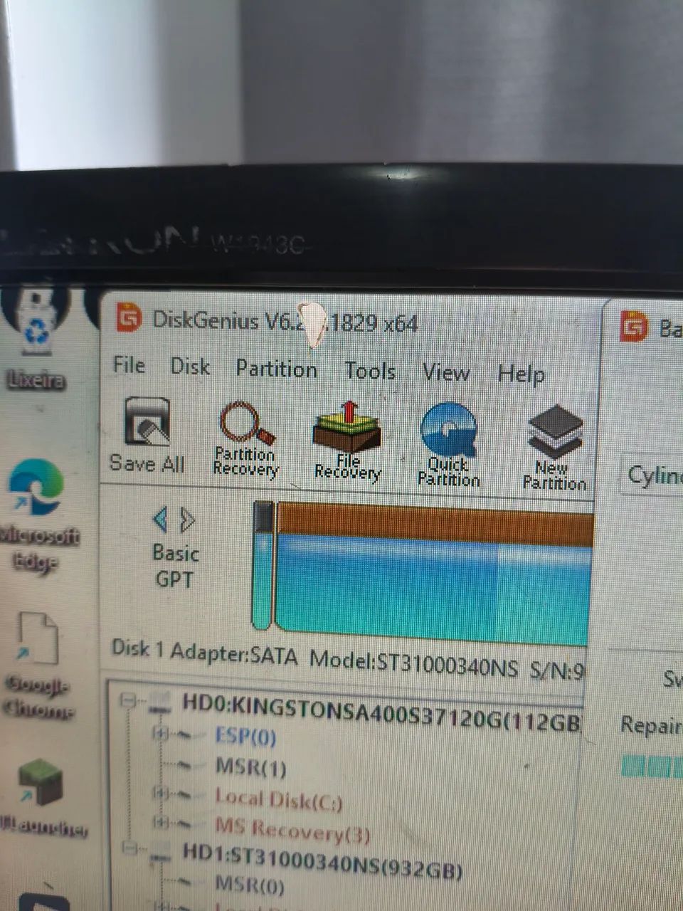 Monitor LG Flatron 18.5" LCD Widescreen - Com Fonte e Cabo VGA - Foto 2