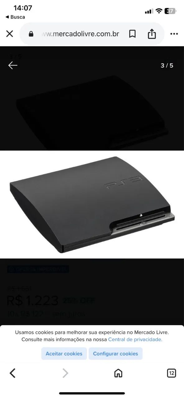 Ps3 slim  45 jogos  2 manetes  Desbloqueado - Foto 2