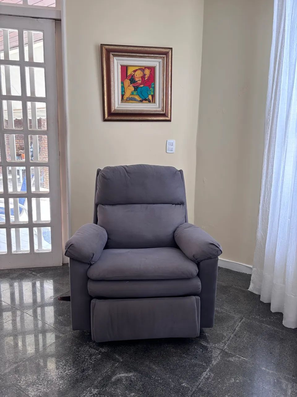 Poltrona do papai tecido azul