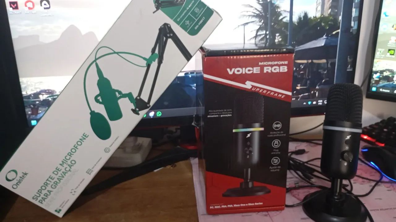 microfone gamer + braço articulado - Foto 4