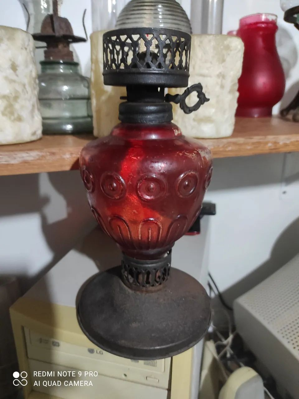 Lampião antigo, querosene,Leia: