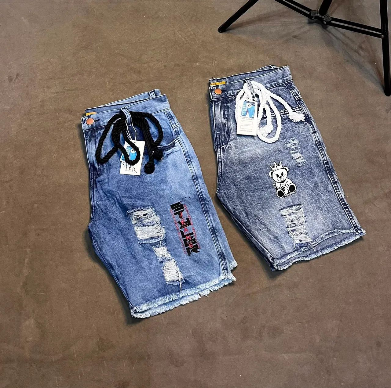 Bermudas Jeans com cordinha reguladora  - Foto 4