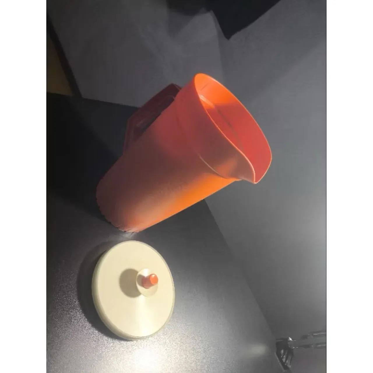 Jarra Tupperware Laranja com Tampa Branca | Vintage | Déc. 70/80