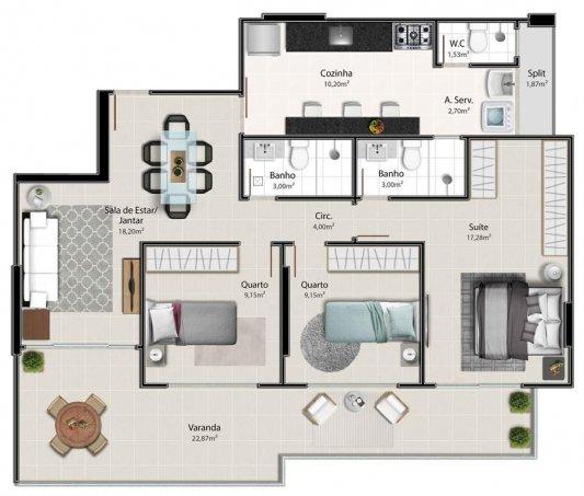 EDF. PORTO DAS ONDAS - Apartamento em Lançamentos no bairro Itapuã - Vila Velha,... - Foto 8