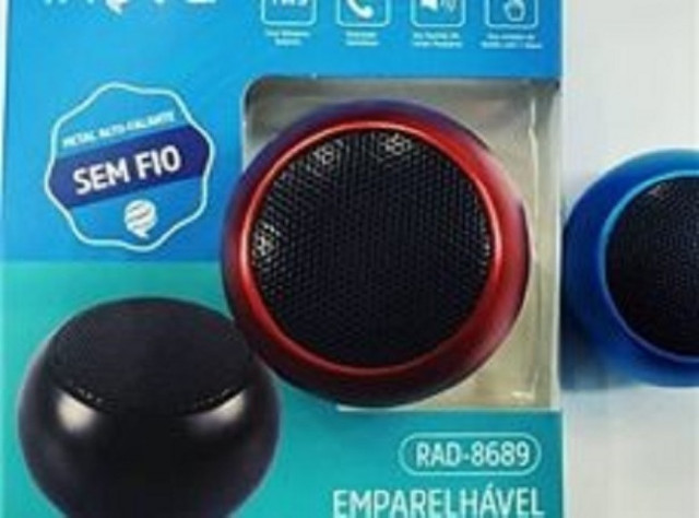Caixa De Som Mini Speaker Bluetooth Inova vermelha Rad-8689
