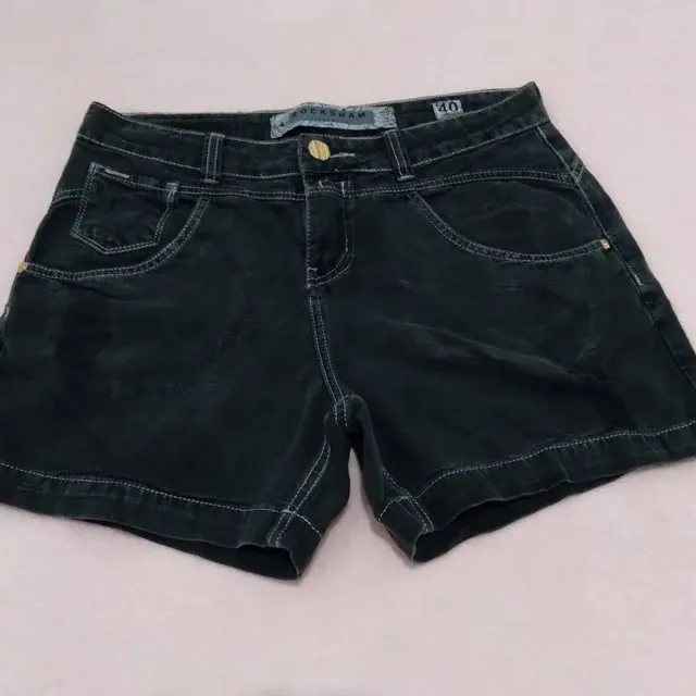 Bermuda jeans Preta Marca Rocksham Número 40