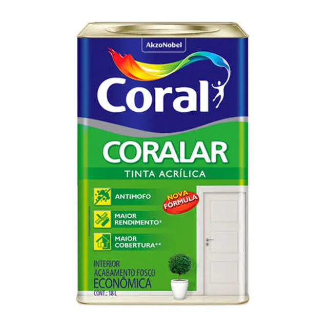 Tinta Coral Acrilica Focas Coralar 18 LT