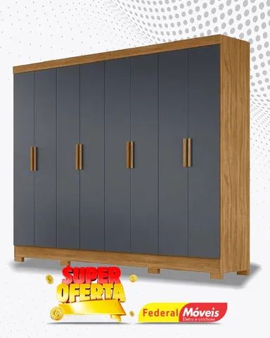 Guarda Roupa 8 Portas 4 Gavetas Super Lindo Fazemos Entrega