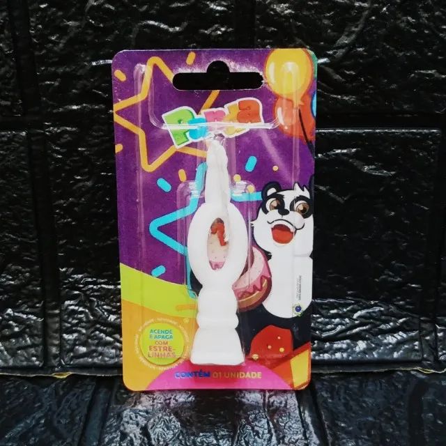 Vela Numero Para Aniversario N 0 Branco Panda - Foto 2