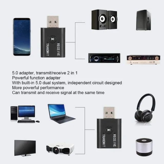  Adaptador Bluetooth Usb P2 Transmite Recebe wpp:43. * - Foto 2