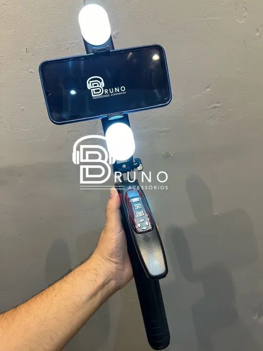 Bastão Pau de Selfie Para Celular Até  1,80m Vira 