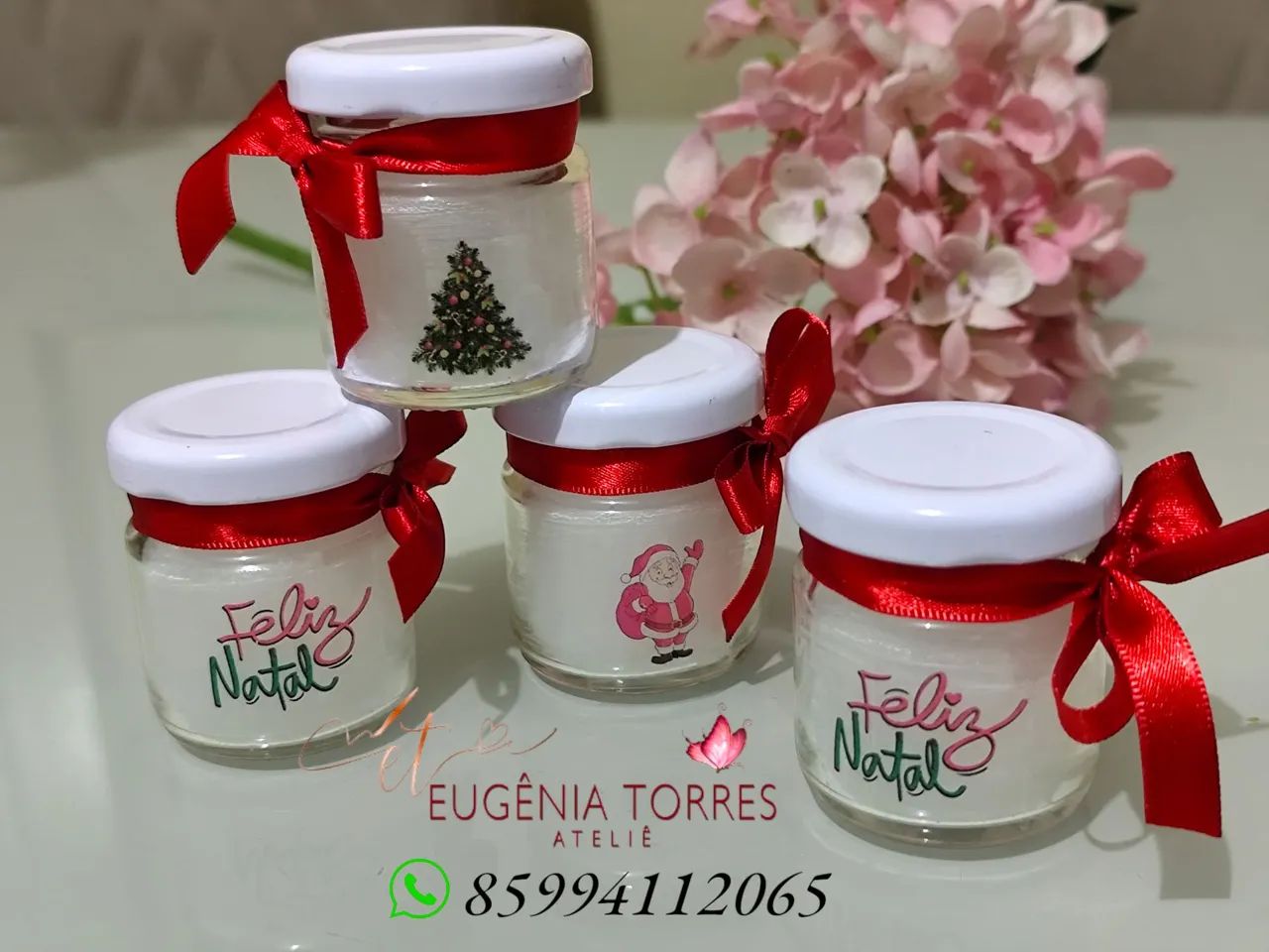 Mini velas aromáticas natalinas 