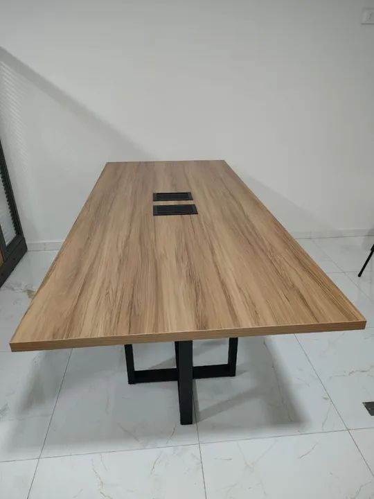 Mesa de Reunião Nogal 2cx tomada - Foto 5