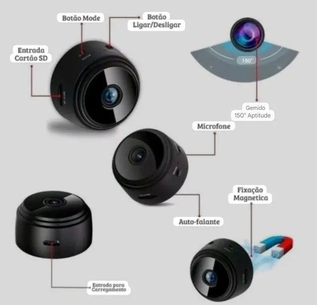 Mini Câmera HD Wifi 1080P Com Visão Noturna - Foto 3