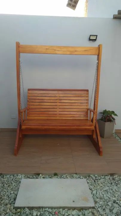 Balanço de madeira rústico - Foto 4
