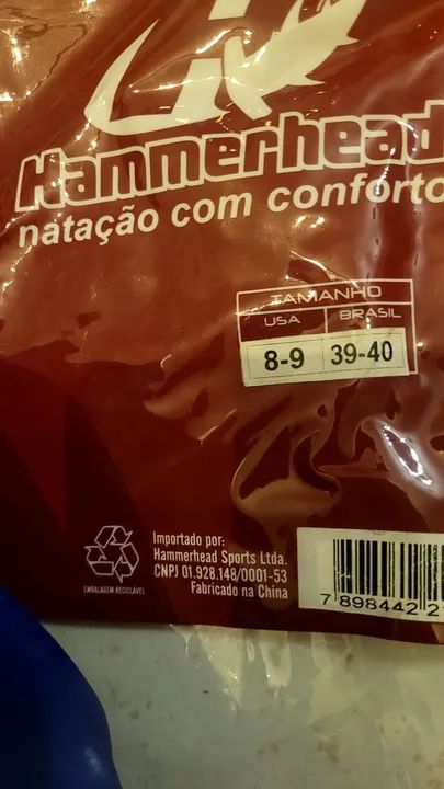 Nadeira Silicone Training Fins Hammer azulhead Tam 40/41 Brasil - Foto 5
