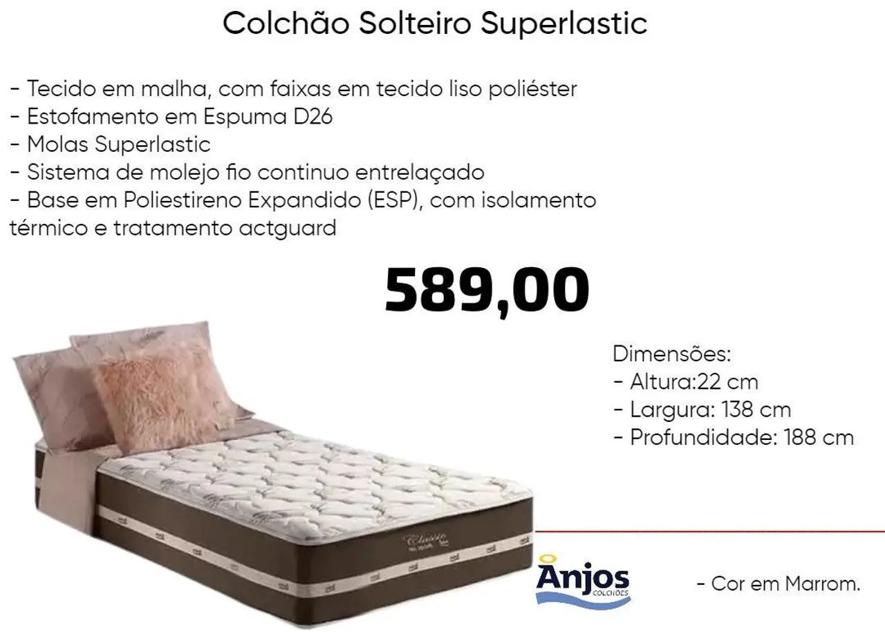 Colchão Solteiro Superlastic- ENTREGA HOJE!!