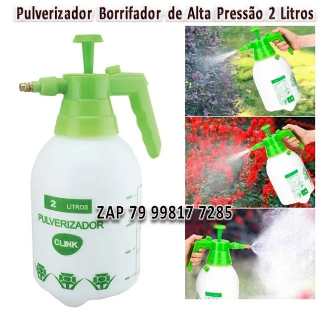 Pulverizador Borrifador Manual de Alta Pressão Capacidade 2 Litros